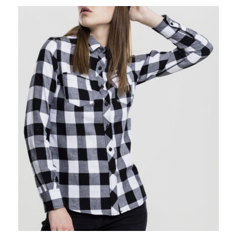 Košile Urban Classics Ladies Turnup Checked Flanell Shirt