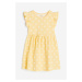 H & M - Šaty z bavlněného žerzeje - žlutá