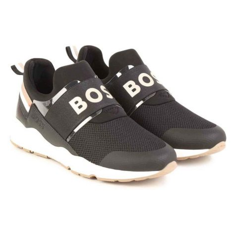 Dětské sneakers boty BOSS béžová barva Hugo Boss