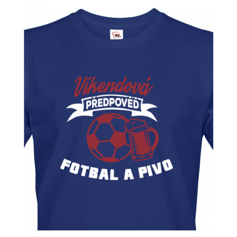 Pánské tričko s potiskem na fotbal Víkendová předpověď BezvaTriko