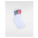 VANS Classic Check Crew Socks Unisex White, Size