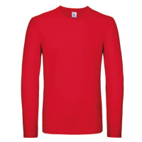 B&C Pánské tričko s dlouhým rukávem TU05T Red