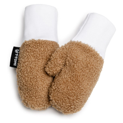 T-TOMI TEDDY Gloves Brown rukavice pro děti od narození 6-12 months 1 ks