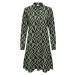 Jacqueline de Yong Dámské šaty JDYPIPER Regular Fit 15221987 Black AOP:BASIL GRAPHIC
