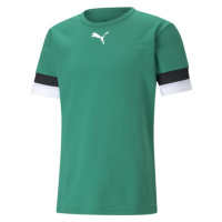 Puma TEAMRISE JERSEY TEE Pánské fotbalové triko, zelená, velikost