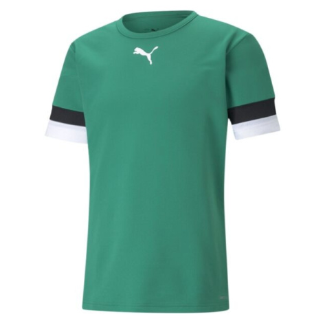 Puma TEAMRISE JERSEY TEE Pánské fotbalové triko, zelená, velikost