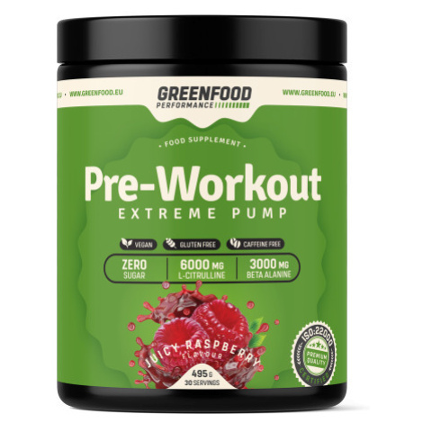 GreenFood Performance nápoj Pre-Workout 495 g Mango GreenFood Nutrition