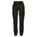 Ladies High Waist Cargo Pants - black