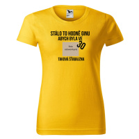 DOBRÝ TRIKO Dámské narozeninové tričko Hodně ginu Barva: Žlutá