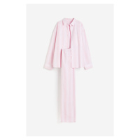 H & M - Pyžamo: košile a kalhoty - růžová