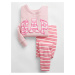 Růžové holčičí pruhované pyžamo GAP