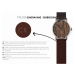 Dřevěné hodinky White Wine Watch s řemínkem z pravé kůže dámské 70-105 mm