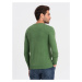 Ombre Clothing Klasický zelený svetr s kulatým výstřihem V13 SWBS-0106