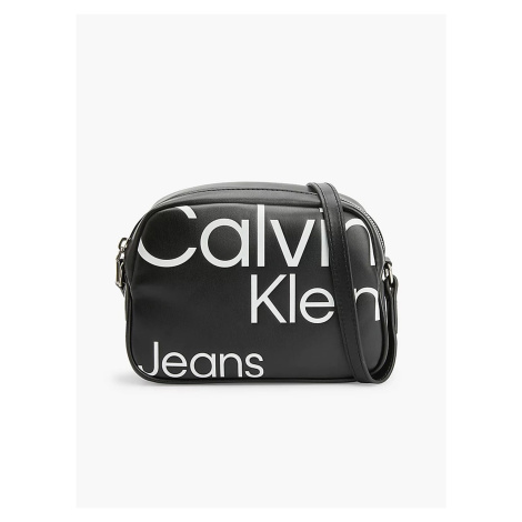 Černá dámská vzorovaná crossbody kabelka Calvin Klein Jeans