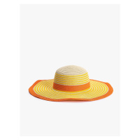 Koton Straw Hats Fedora Color Block