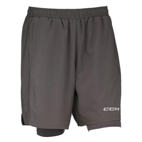 Pánské šortky CCM 2 IN 1 Training Short Charcoal