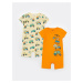 LC Waikiki 2-Piece Crew Neck Short Sleeve Printed Baby Boy Rompers