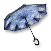 GGV Obrácený deštník 102 cm modrý