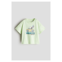 H & M - Bavlněné tričko's tištěným motivem - zelená