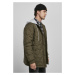 Quilted Hooded Jacket - dark olive