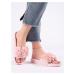 Trendy dámské nazouváky růžové bez podpatku