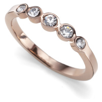 Oliver Weber Elegantní bronzový prsten s čirými krystaly Change 41165