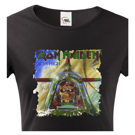 Dámské tričko s potiskem rockové kapely Iron Maiden - parádní tričko s kvalitním potiskem BezvaTriko