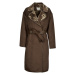 Guess LUDOVICA LOGO WRAP COAT Hnědá