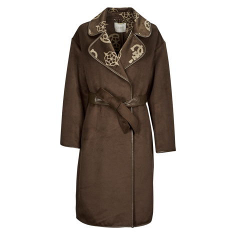 Guess LUDOVICA LOGO WRAP COAT Hnědá