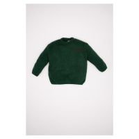 DEFACTO Baby Boy Crew Neck Printed Knitwear Sweater