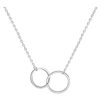 Beneto Stříbrný náhrdelník s kruhy AGS1132/47