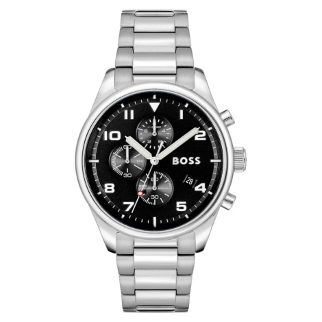 BOSS Black Analogové hodinky černá / stříbrná / bílá
