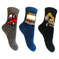 Chlapecké flísové ponožky Aura.Via - GFB9120, petrol/ černá/ antracit Barva: Mix barev