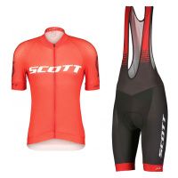 SCOTT Cyklistický krátký dres a krátké kalhoty - RC PRO SS - šedá/bílá/červená