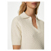 Krémový dámský pletený top s límečkem Marks & Spencer