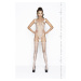 Passion BS034 white - Bodystocking Barva: Bílá