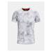 Šedo-bílé pánské vzorované sportovní tričko Under Armour UA M's Ch. Pro Train SS PRNT