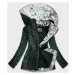 Zelená dámská bunda s ozdobnými vsadkami (MM50)