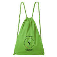 DOBRÝ TRIKO Bavlněný batoh Bez kávy Barva: Apple green