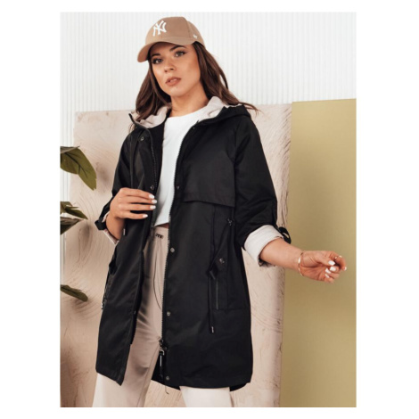 Jarní dámská parka černé barvy DStreet