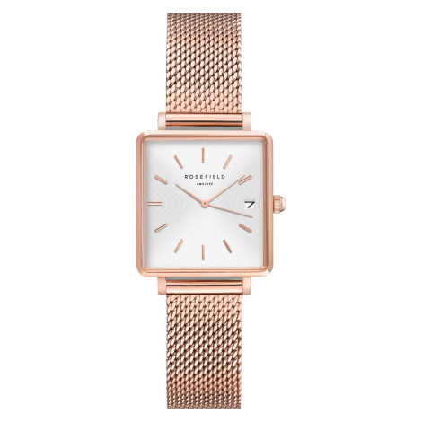 Rosefield The Mini Boxy XS White Sunray Mesh Rose gold QMWMRG-Q040