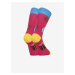 Tmavě růžové pánské vzorované ponožky Styx Candies