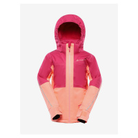 Oranžovo-růžová holčičí lyžařská bunda s membránou PTX ALPINE PRO Reamo