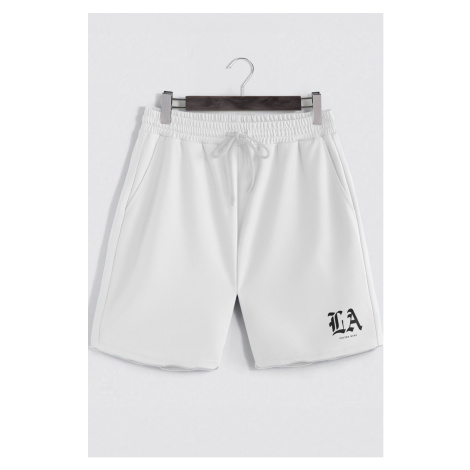 Šortky, Barva Bílá, s Potiskem LA Retro Hedrix