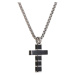 Daniel Dawson Pánský ocelový náhrdelník Alexander Black, kříž, chirurgická ocel NH1241 Černá 60 