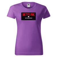 DOBRÝ TRIKO Vtipné dámské tričko NETFLINK Barva: Fialová