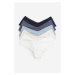 H & M - Bavlněné kalhotky hipster's krajkovými lemy 5 kusů - bílá