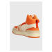 Kožené sneakers boty Lacoste L001 MID oranžová barva, 46SFA0027