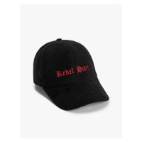 Koton Cap Hat Motto Embroidered Wool Blended