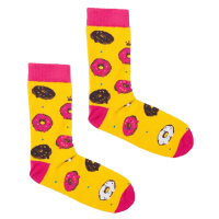 Kabak Unisex's Socks Patterned Donuts Yellow